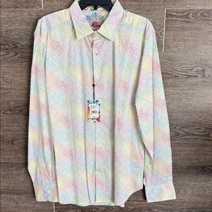 Robert Graham Pastel Maze Pattern Shirt